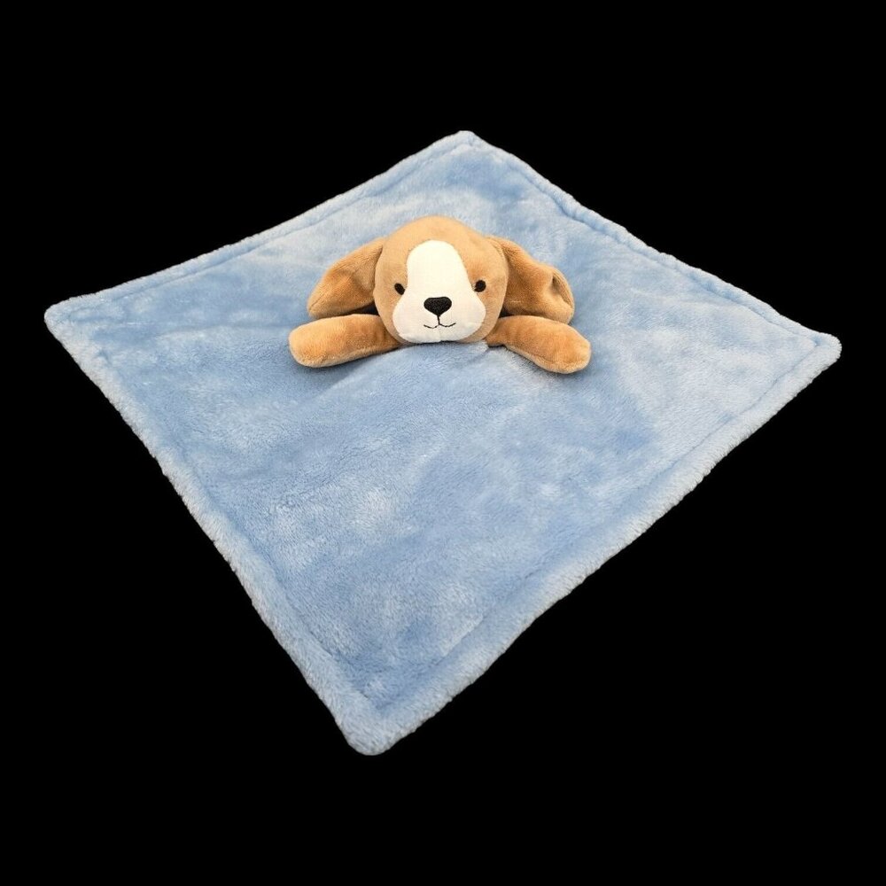 Carters Puppy Dog Lovey Blue  Plush Security Blanket For Newborn Baby Toy